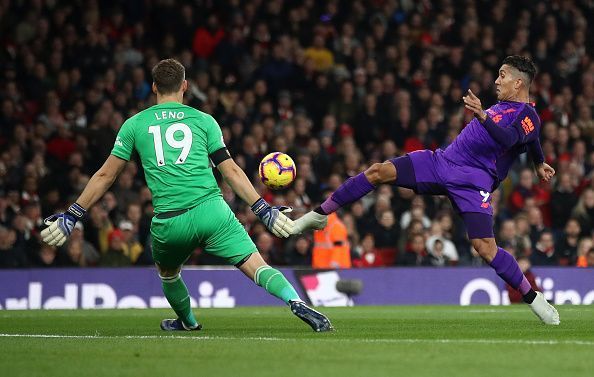 Was Mane off when Firmino chipped the ball here?