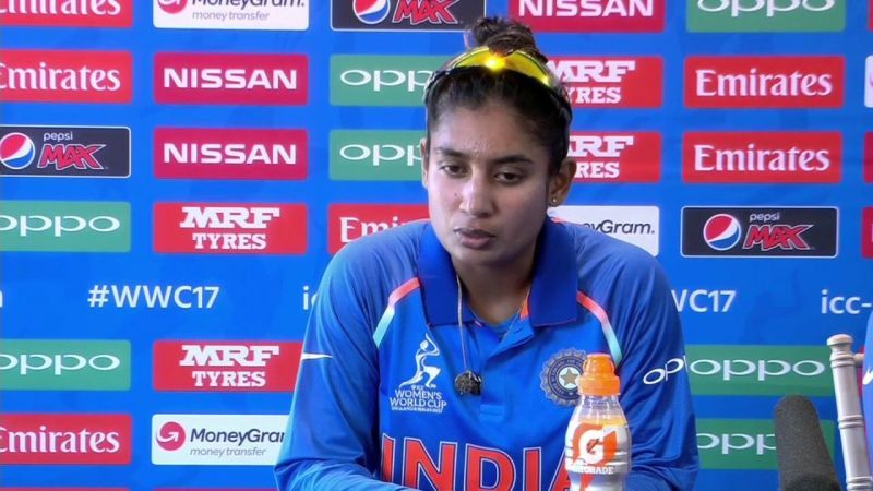 Mithali Raj addressing media after India vs Pakistan match