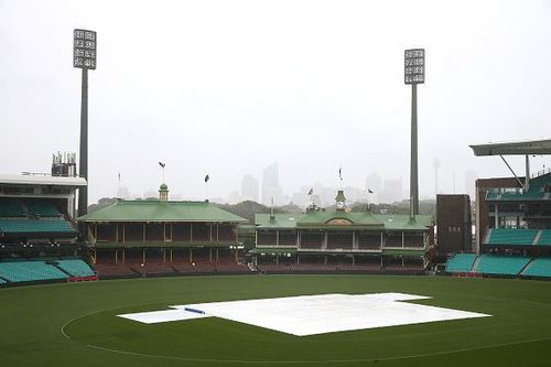 India's only warm-up  match in Australia is being affected by damp weather