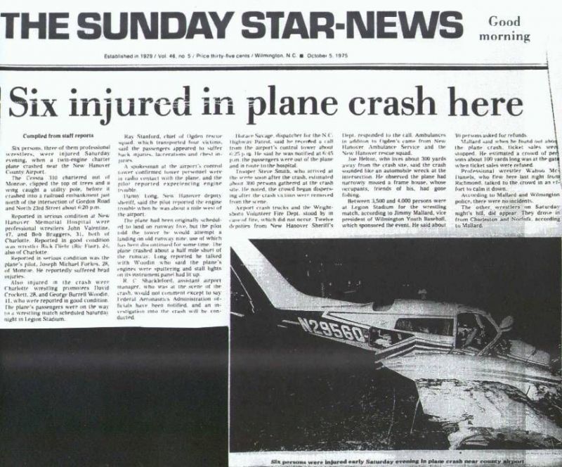 A plane crash nearly ended Flair&#039;s life before he even had a chance to make his mark on the industry.