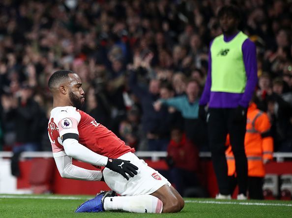 Lacazette scored a crucial leveller at the end