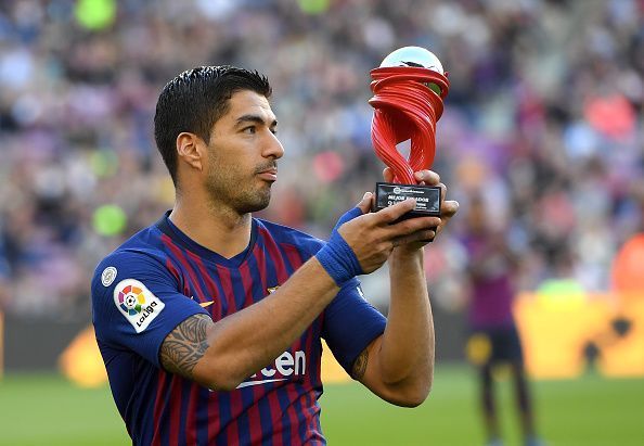 Luis Suarez was declared the Player of the Month for October