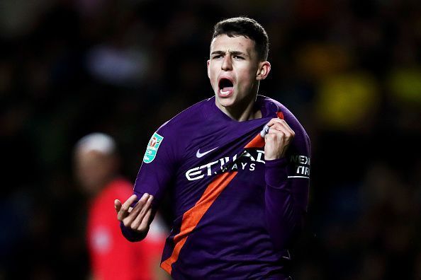 Phil Foden during the Oxford United v Manchester City match - Carabao Cup Third Round