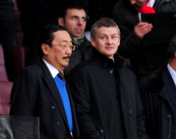 Newly appointed manager, Ole Gunnar Solskjaer (on the right)