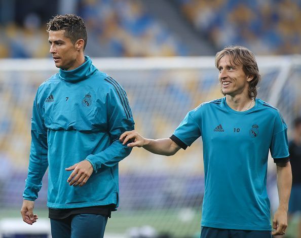 Ronaldo and Modric together at Real Madrid