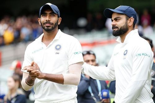 Jasprit Bumrah and Virat Kohli