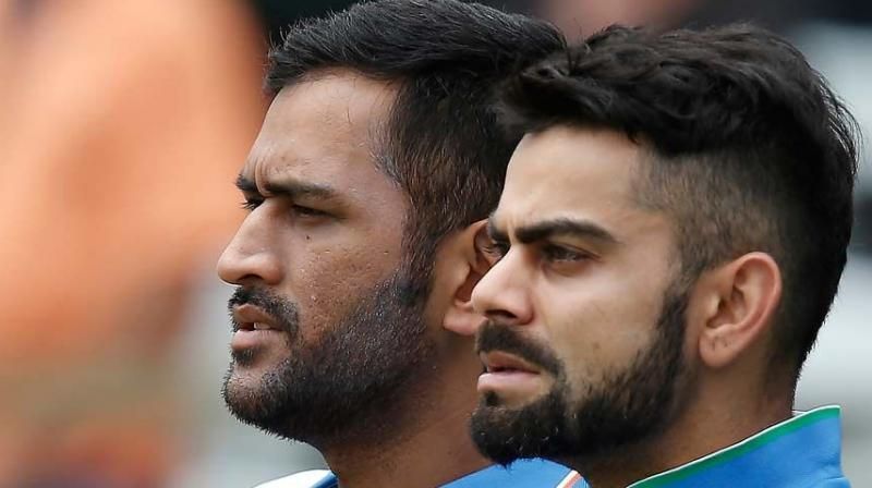 Image result for ms dhoni and virat kohli