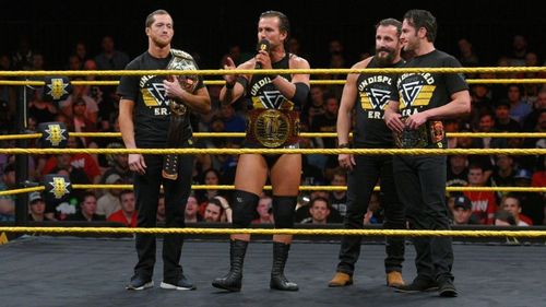 Roderick Strong (far right) with the rest of The Undisputed Era