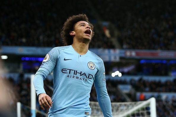 Manchester City star Leroy Sane in action.