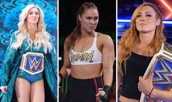 Charlotte Flair, Ronda Rousey and Becky Lynch