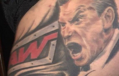 The rest of the tattoo is historical for those who remember one of Vince's former 'clubs'.