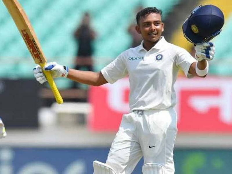 Prithvi Shaw scored a century on his Test debut