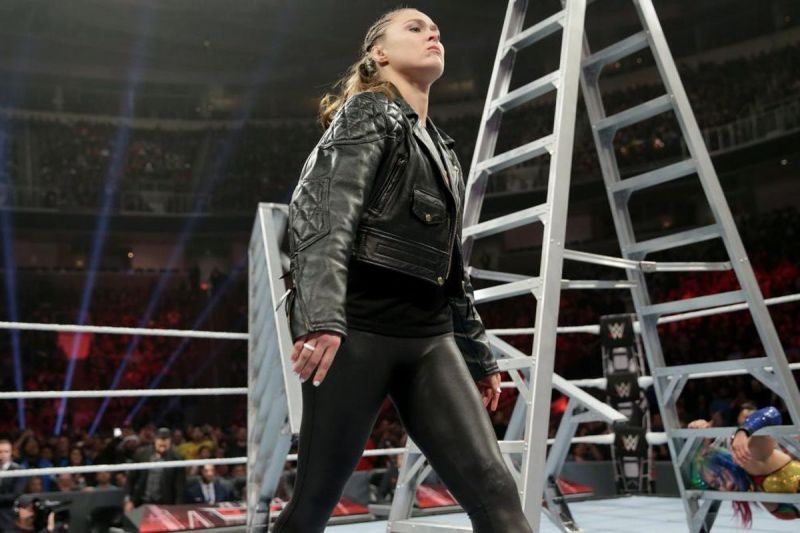 Rousey made her presence known during the main event of TLC.