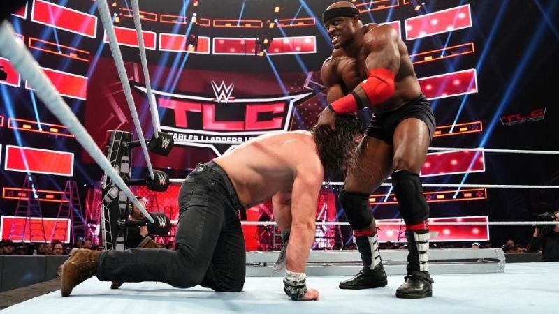 Lashley assaulting Elias