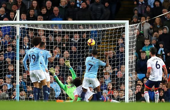 Sterling reacted quickest to fire home from close-range and restore the hosts&#039; advantagee