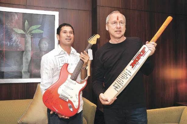 Sachin Tendulkar and Mark Knopfler