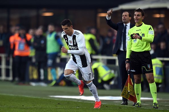 Ronaldo scored within 13 minutes of coming on as a Substitute against Atalanta