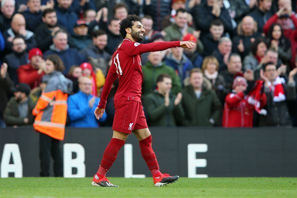 Mohamed Salah of Liverpool FC in action.