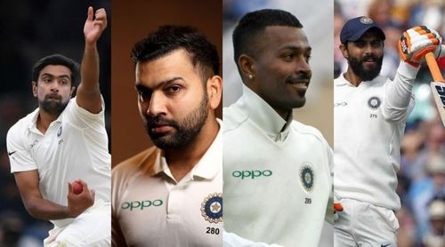 Ashwin, Rohit, Pandya and Jadeja