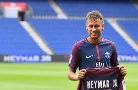 Neymar after signing for Paris-Saint Germain