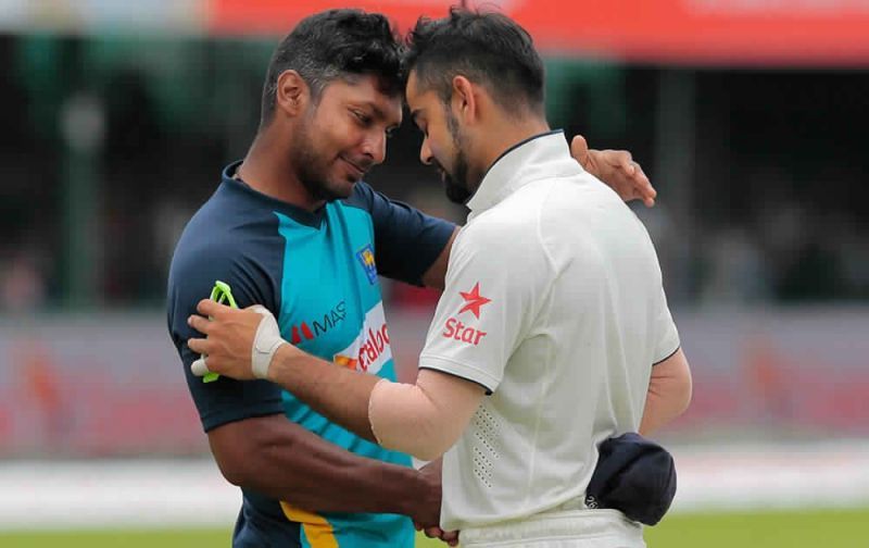 Virat Kohli with Kumar Sangakkara