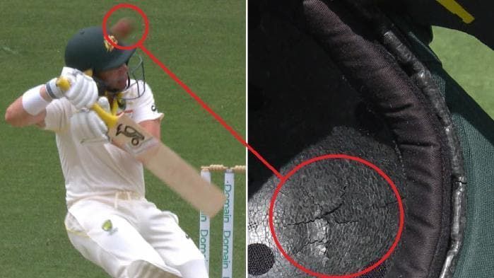 Marcus Harris was hit brutally by a Jasprit Bumrah bouncer
