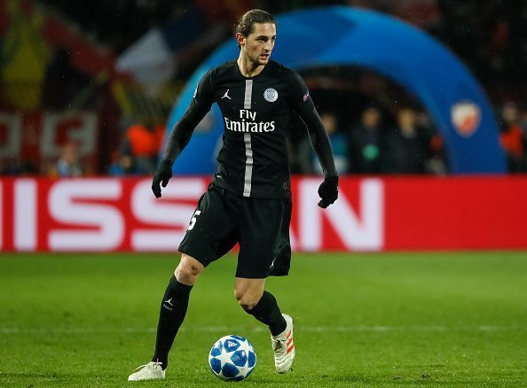 Adrien Rabiot in action in UEFA Champions League Group C