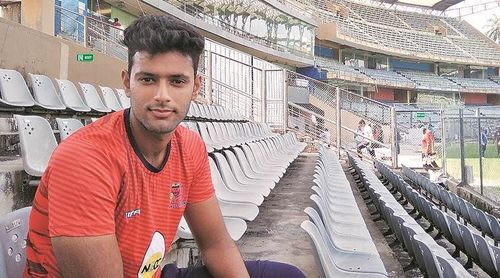 Shivam Dubey hit Baroda's spinner Swapnil Singh for 5 sixes in an over (Picture credits: Indian Express