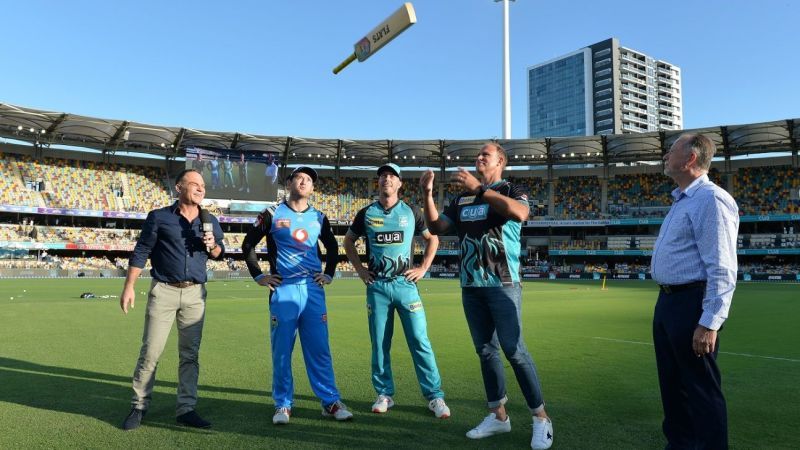 Bat flip replaced coin toss to mark the beginning of a BBL game