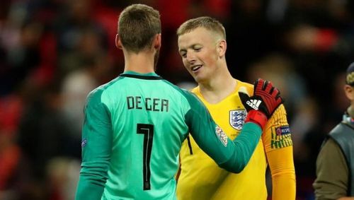 David de Gea and Jordan Pickford