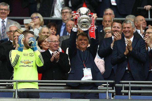 Van Gaal is the last Manchester United manager to lift the FA Cup