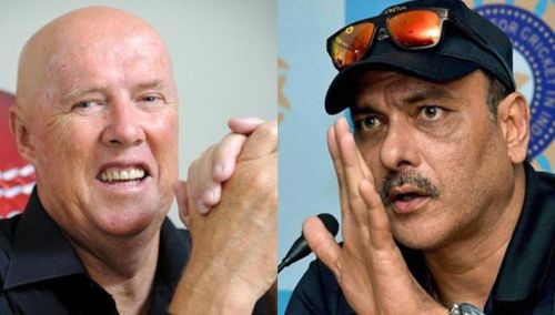 Kerry O'Keefe and Ravi Shastri