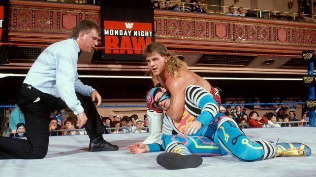 Moon lost to Shawn Michaels on the first ever RAW.