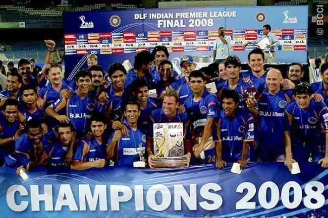 Rajasthan Royals won the inaugural edition of IPL 