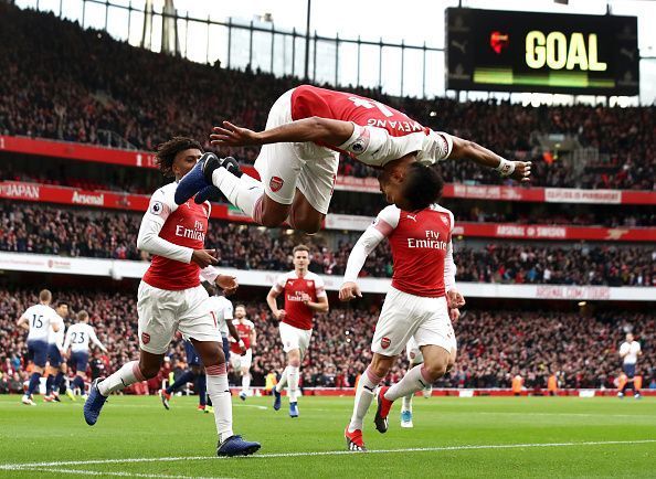 Aubameyang's goals are certainly pushing Arsenal towards at least a top 4 finish this year