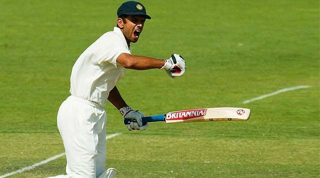 Dravid hits the winning shot in the famous Adelaide Test of 2003-04