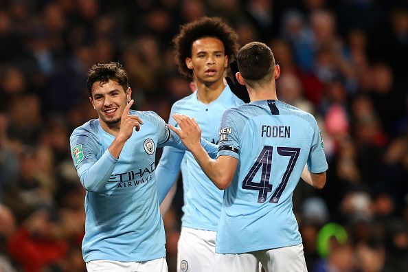 Brahim Diaz, Leroy Sane and Phil Foden