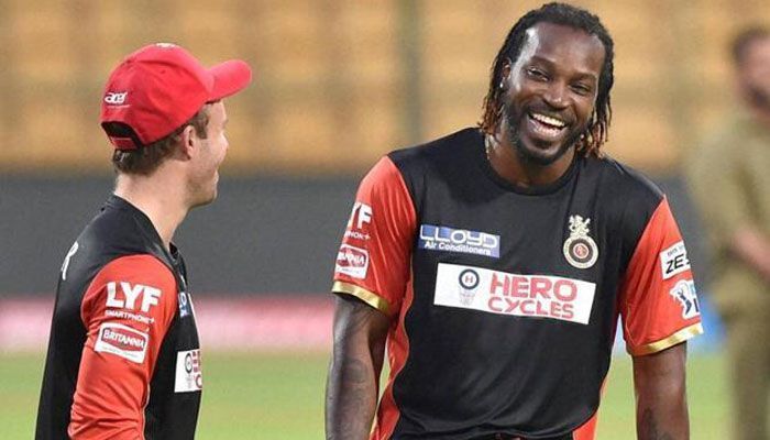 Chris Gayle and AB de Villiers