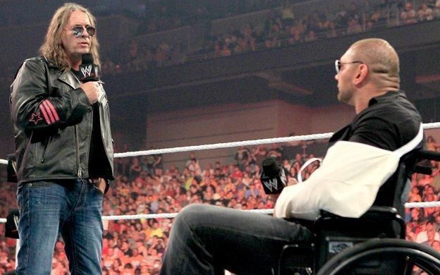 Bret Hart confronts &#039;The Animal&#039; Batista