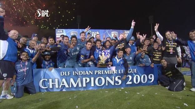 Deccan Chargers won the title in 2009 by beating RCB in the final.