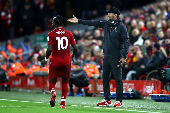 Klopp in action against Arsenal on Saturday