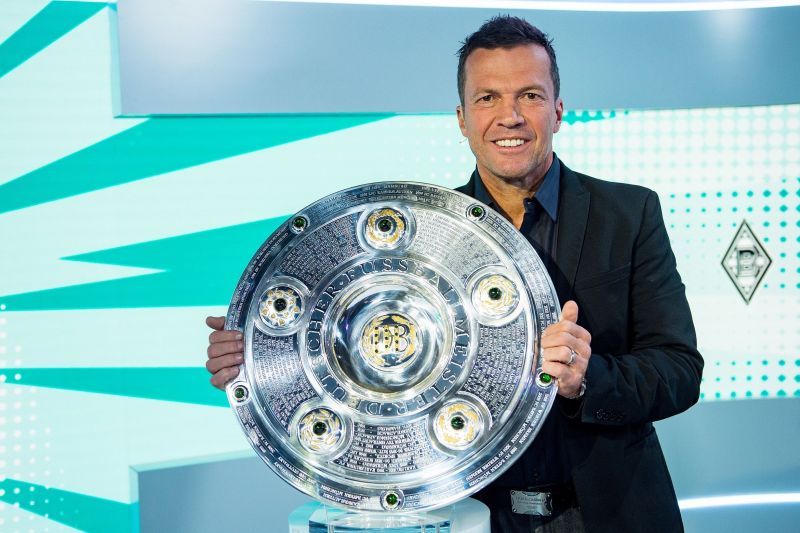 Lothar Matth&Atilde;&curren;us with the Meisterschale