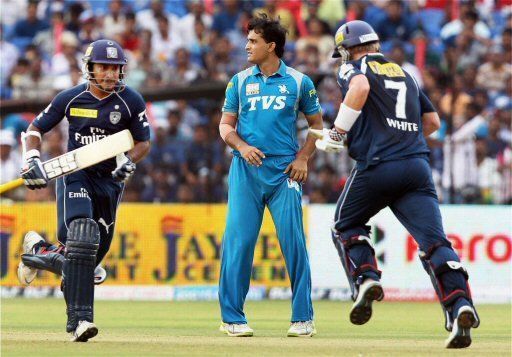 Cameron White and Kumar Sangakkara