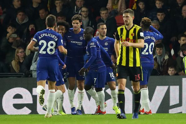 Chelsea moved up in the table following their win against Watford