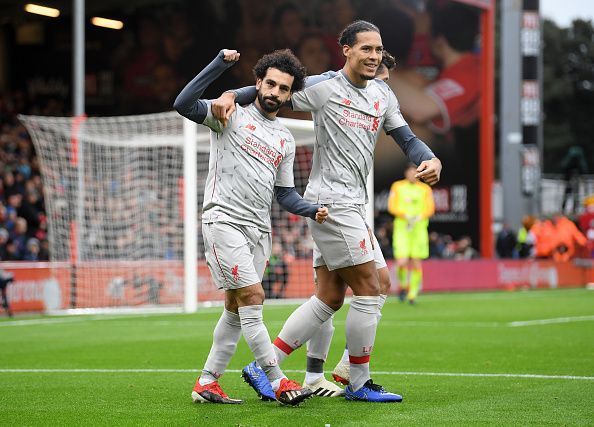 Mohamed Salah and Virgil van Dijk