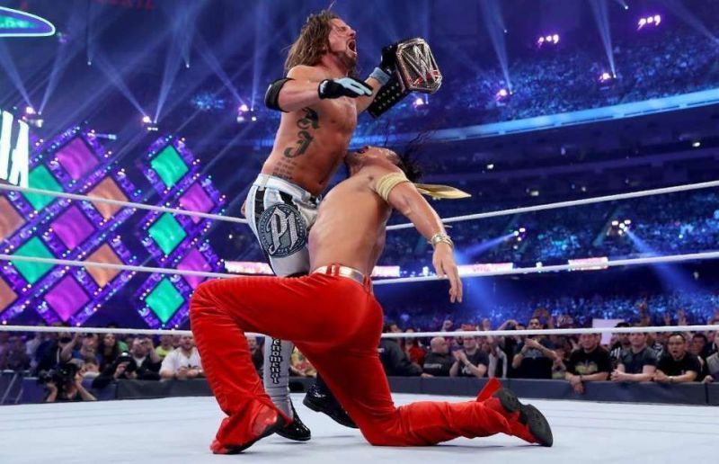 Nakamura turning heel on AJ Styles at Wrestlemania