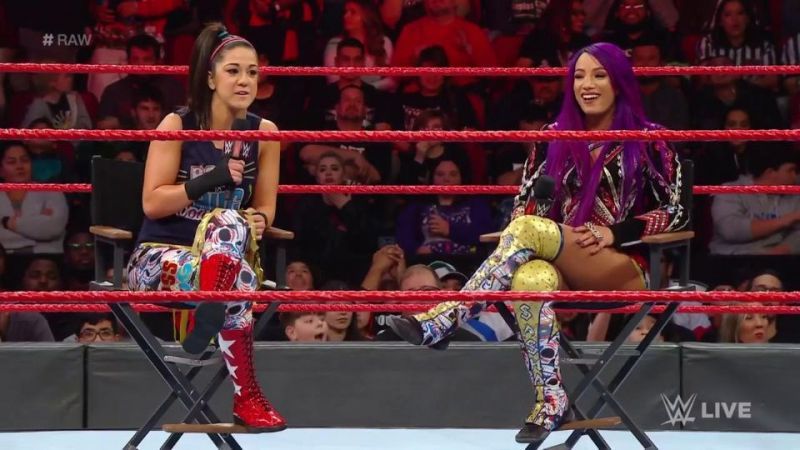 Bayley and Sasha Bank on Raw 