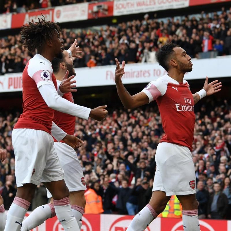 Aubameyang opened the scoring for Arsenal via a spot-kick