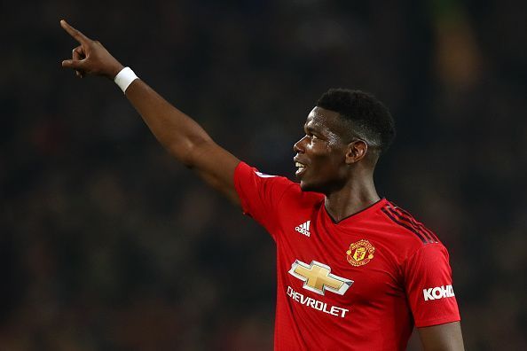 Paul Pogba scored twice against Huddersfield on Wednesday