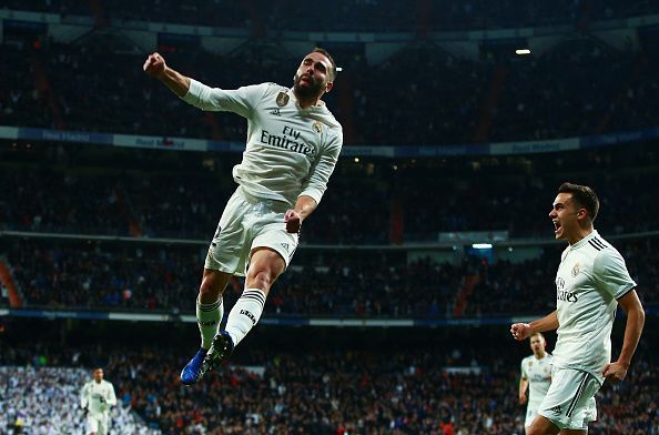 In the chilly cold at the Bernebau, the men in white turned it up in style and carried their momentum from the Roma game in front of their own supporters.